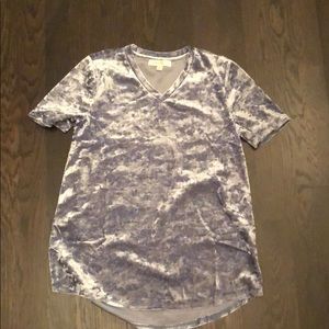 Blue velvet shirt